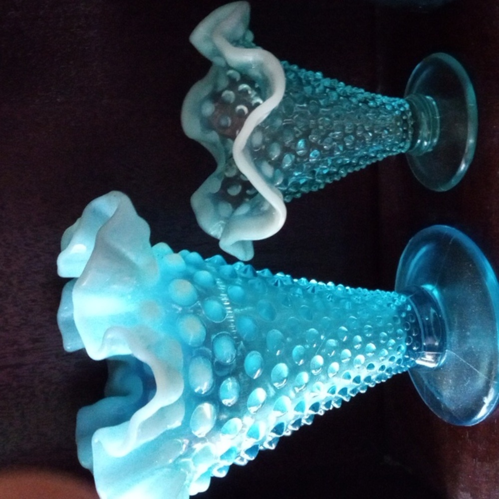 vintage decorative Glass items 5 in high   and 3in